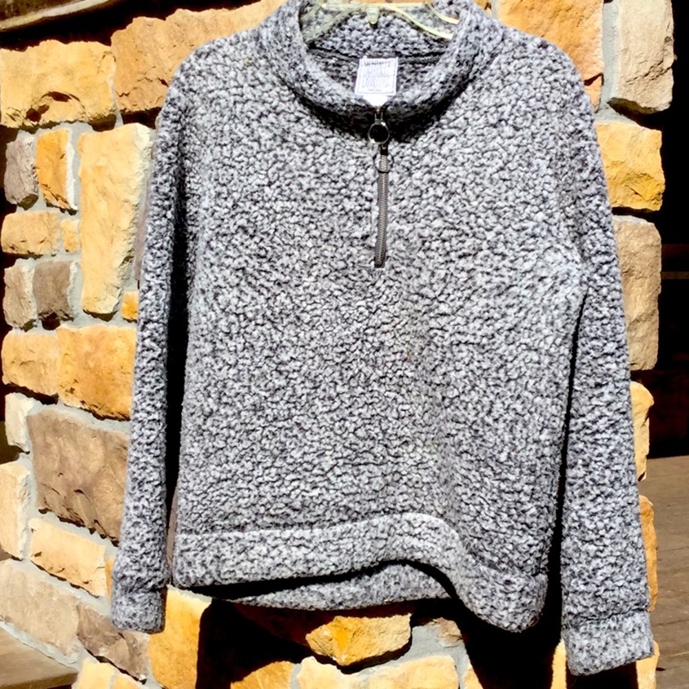 Mentally exhausted half zip up sherpa camping lake wear fall/winter outfit🦌